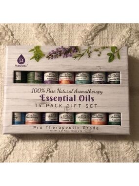 Pursonic Aromatherapy Pure & Natural Essential Oil Set of 14